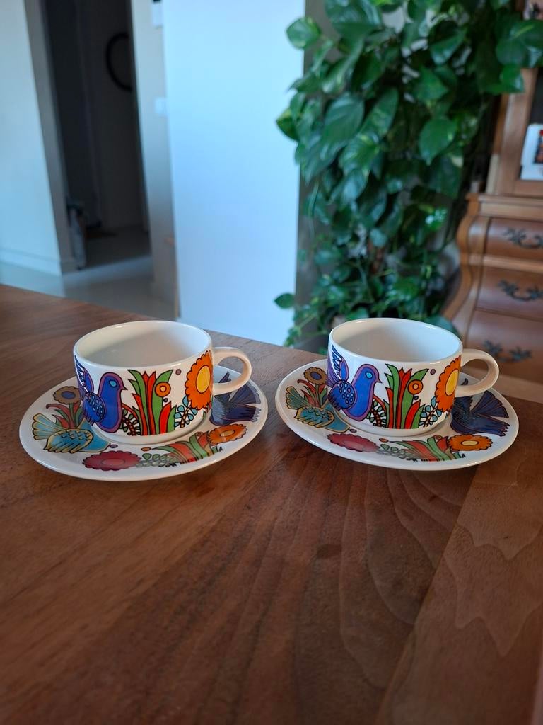 2 Villeroy & Boch Acapulco espresso kop en schotels, Ophalen of Verzenden