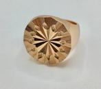 Vintage heren zegelring goud verguld gemerkt zwaar zegelring, Verzenden, Goud, Ketting, Verguld