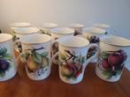 Cambridge Crown Collection porseleinen bekers fruit/bloemen, Antiek en Kunst, Ophalen of Verzenden