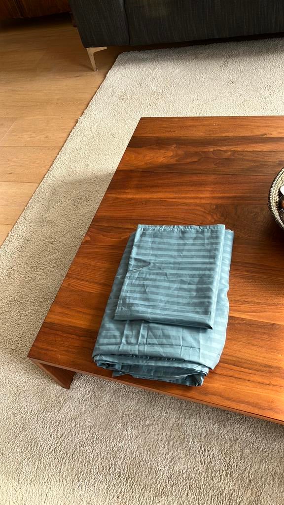 Nieuw ikea blauw/groen dekbedovertrek 140x200cm Nattjasmin, Ophalen, Eenpersoons, Wit, Dekbedovertrek