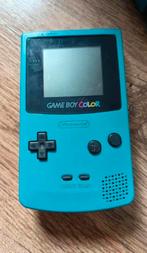 Nintendo Game Boy Color in de kleur turquoise., Ophalen, Gebruikt, Game Boy Color, Met beschermhoes of tas