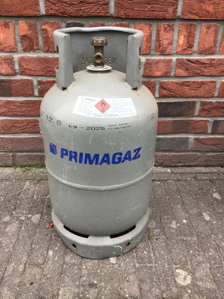 Lege gasfles butaan 12,8 kg, Ophalen, Gebruikt