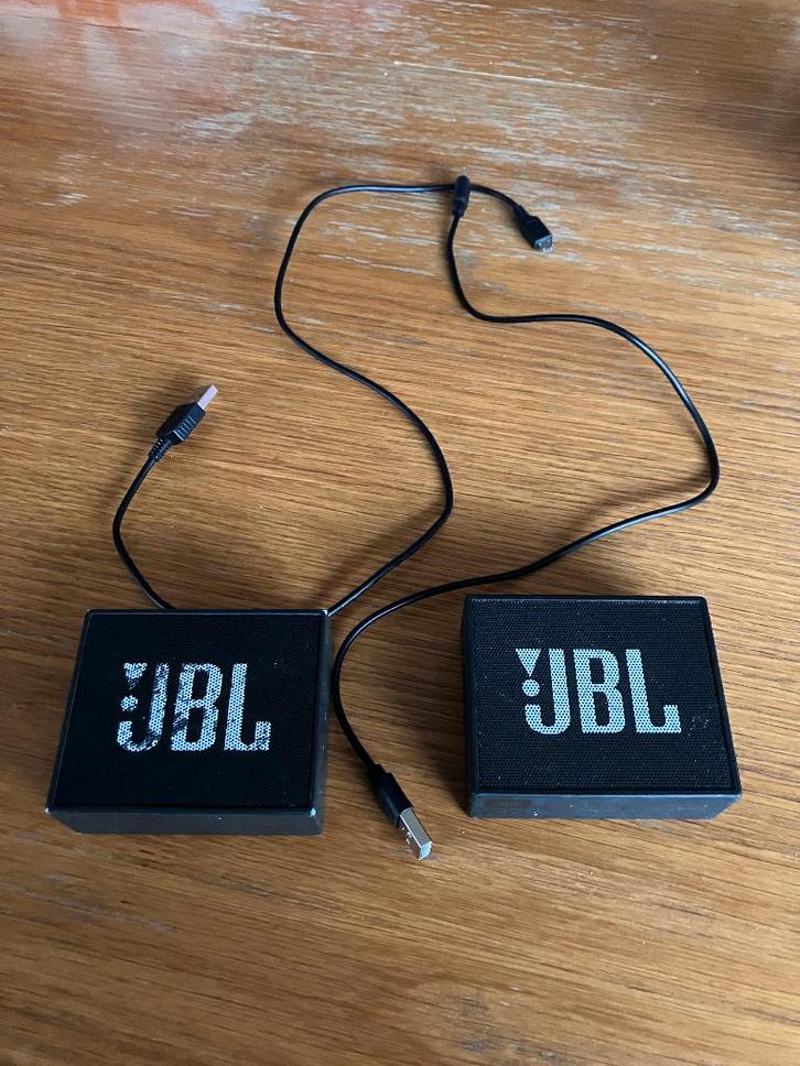 JBL Go bluetooth speakers 2 stuks, Audio, Tv en Foto, Luidsprekers, Gebruikt, Overige typen, Minder dan 60 watt, JBL, Ophalen of Verzenden