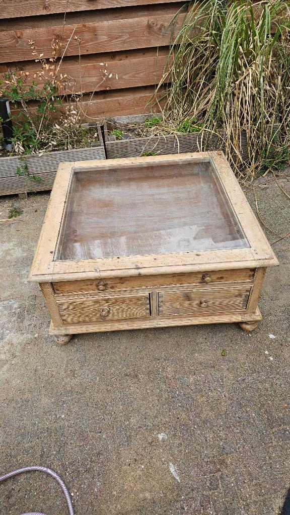 Gratis salon tafel 100x100x50, Ophalen, Gebruikt, 100 tot 150 cm, 50 tot 100 cm