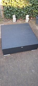 Loungetafel 90x90 cm - Wicker - Zwart, Tuin en Terras, Tuintafels, Ophalen