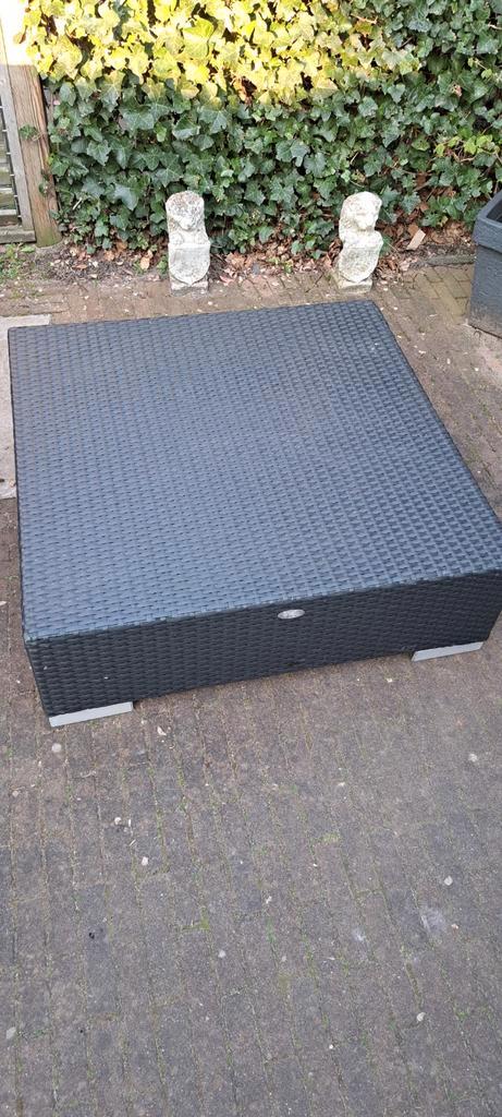 Loungetafel 90x90 cm - Wicker - Zwart, Tuin en Terras, Tuintafels, Ophalen