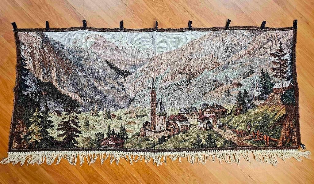 Wandkleed bergdorp 137/65 cm, Gebruikt, Etten-Leur, DJT@dejuistetoon.eu, Ophalen of Verzenden