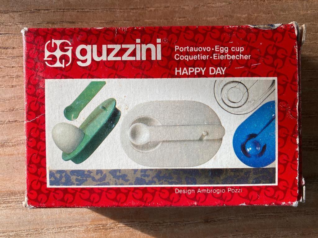 Vintage Guzzini eierdop - Happy Day - doorzichtig plastic, Ophalen of Verzenden