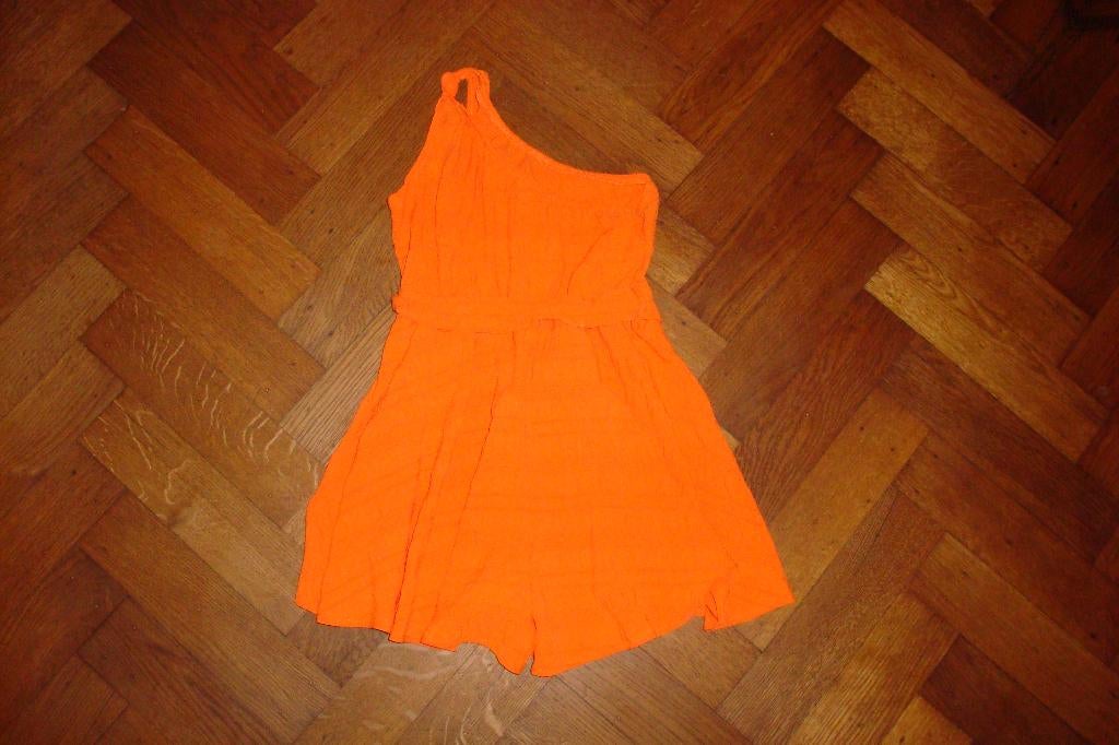 Koningsdag Shein one-shoulder broekpak jurk, oranje, 134/140, Kinderen en Baby's, Kinderkleding | Maat 134, Meisje, Shein, Ophalen of Verzenden