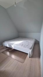 Wit bed 160x200 met lattenbodem, Ophalen