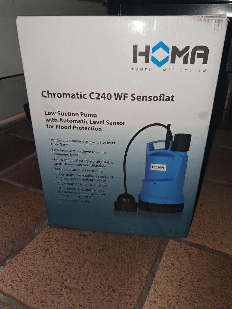 Homa Chromatic C240 WF Sensoflat dompelpomp nieuw in doos, Tuin en Terras, Waterpompen, Ophalen of Verzenden, Nieuw, Elektrisch