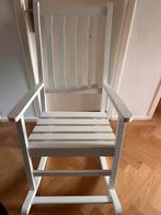 Witte houten schommelstoel, Ophalen, Gebruikt, Wit, Eén