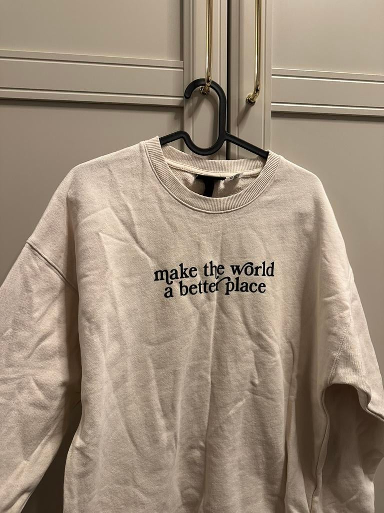 Leuke grote oversized trui met letters voorop M nieuw Zara, Ophalen of Verzenden, Nieuw, Maat 38/40 (M), Zwart