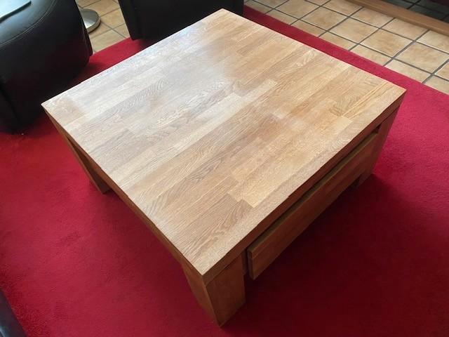 Bank en tafel, Huis en Inrichting, Tafels | Bijzettafels, Gebruikt, Rechthoekig, 60 cm of meer, 75 cm of meer, Ophalen