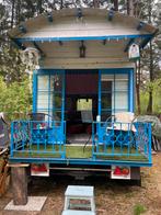 Knusse pipowagen met veranda en zonnepanelen, Ophalen, 500 cm of meer, 200 tot 400 cm, 3 ramen of meer
