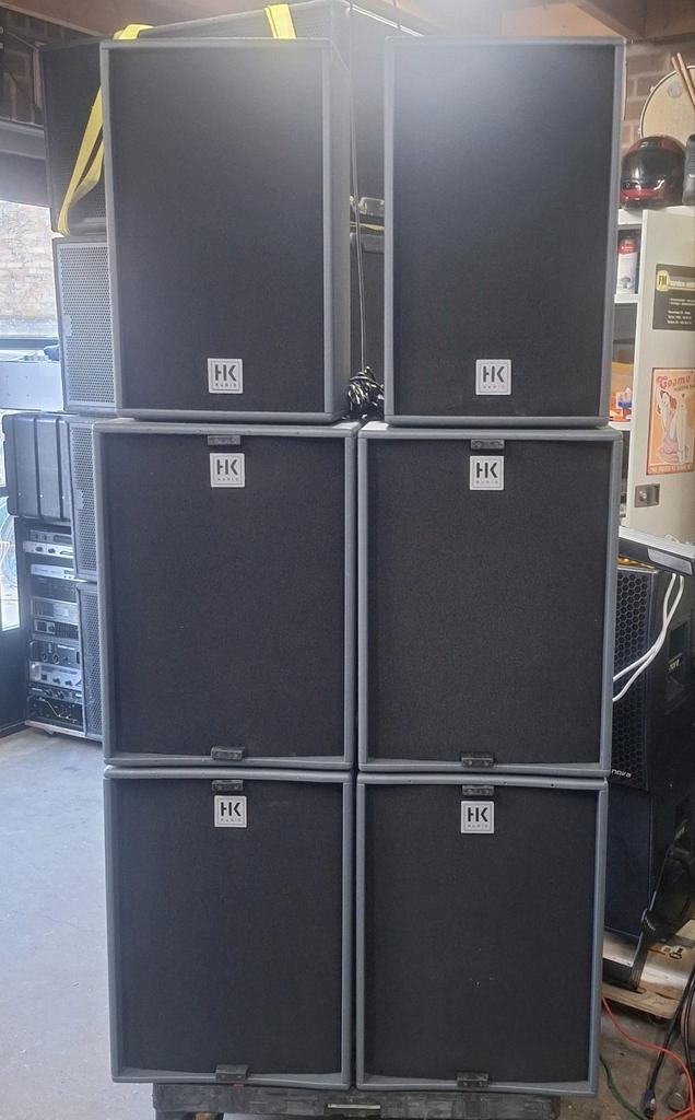 HK actor actieve speakerset NIEUWSTAAT !!!!, Ophalen, 120 watt of meer, Front, Rear of Stereo speakers, Overige merken