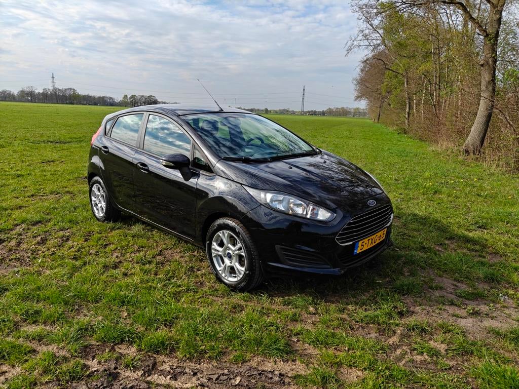 Ford Fiësta 1.0 65PK 5D  2014 Zwart Nieuwe apk origineel NL, Auto's, Stof, 40 €/maand, Zwart, 525 kg