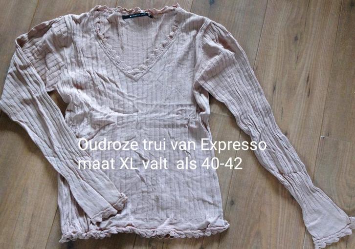 Oudroze trui van Expresso maat XL valt als 40-42, Kleding | Dames, Truien en Vesten, Zo goed als nieuw, Maat 42/44 (L), Roze, Ophalen of Verzenden