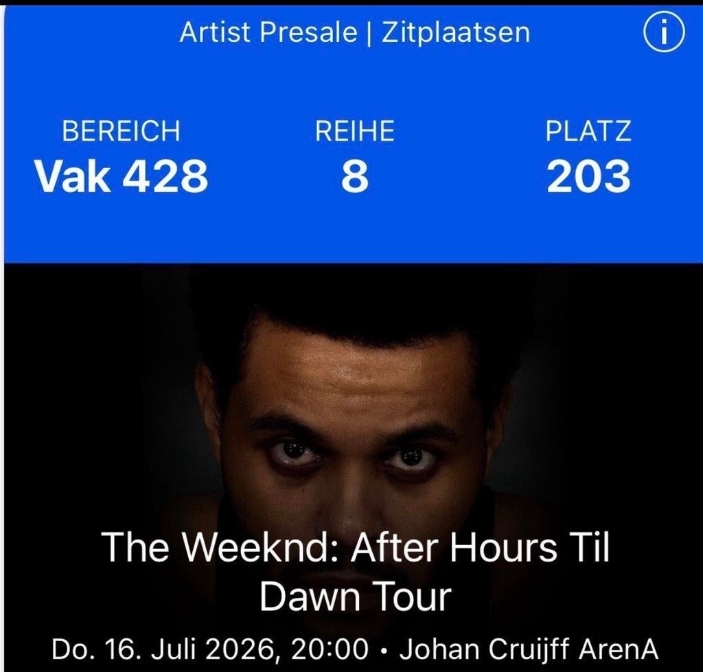 The Weeknd Concert, Eén persoon, Juli