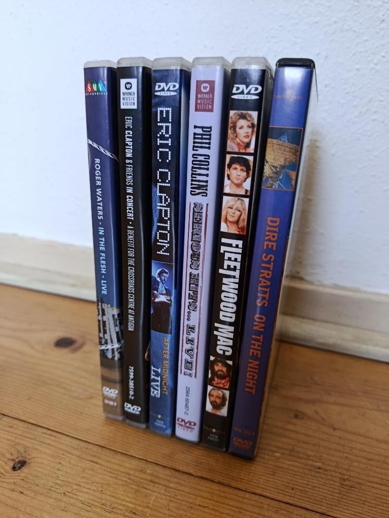 Muziek DVD's Dire Straights, Eric Clapton, Phil Collins oa., Cd's en Dvd's, Dvd's | Muziek en Concerten, Alle leeftijden, Ophalen