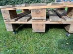 Pallet Salontafel op Wielen, Ophalen, Gebruikt, 100 tot 150 cm, 50 tot 100 cm