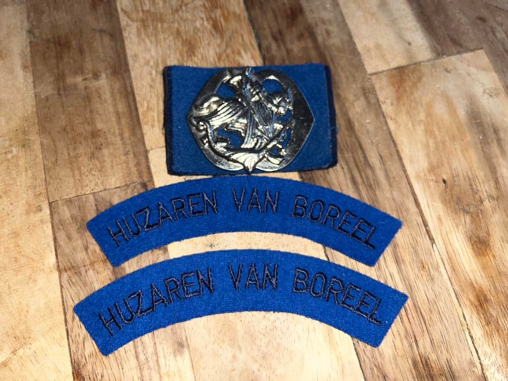 Setje huzaren van boreel., Verzenden, Landmacht, Nederland, Embleem of Badge