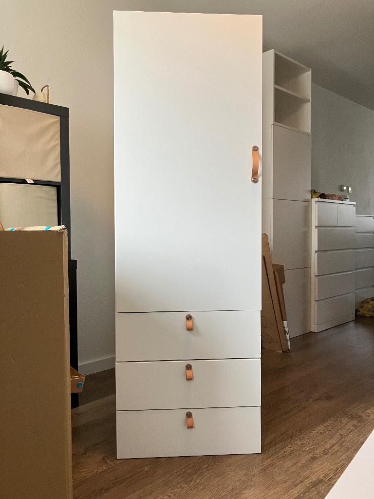 Plasta kast IKEA wit h180 b60 d42, Ophalen, Gebruikt, 50 tot 100 cm, Met lade(s)