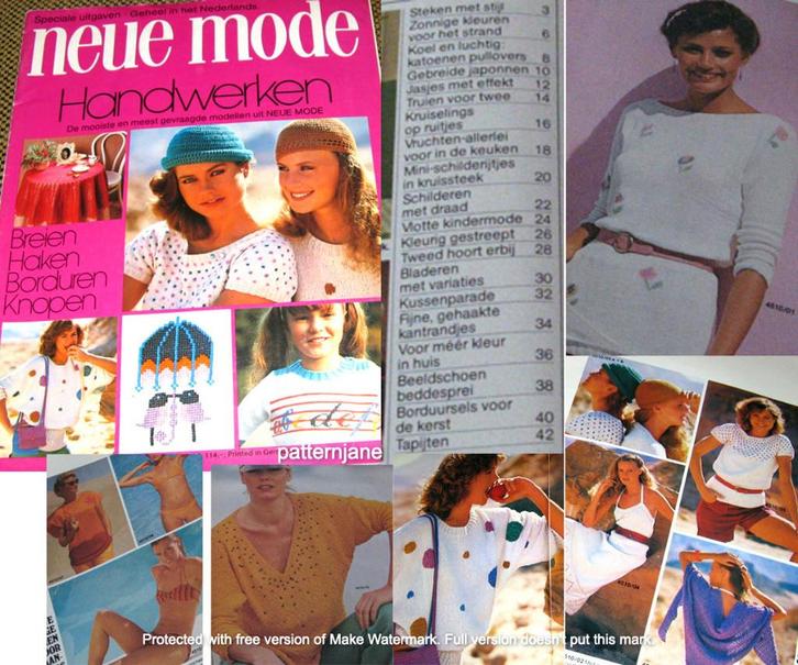 3 bladen vol vintage patronen -haken breien enz. Neue Mode +, Hobby en Vrije tijd, Breien en Haken, Gebruikt, Breien of Haken