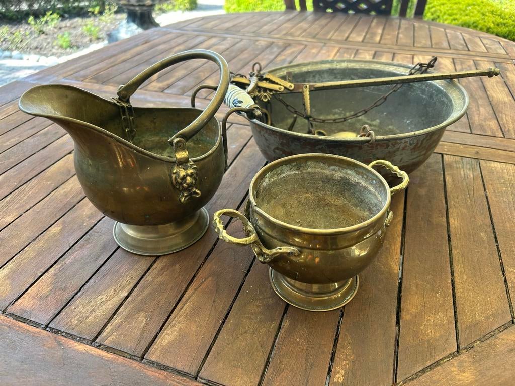 Koperen potten, 3 stuks‼️, Antiek en Kunst, Antiek | Koper en Brons, Ophalen of Verzenden