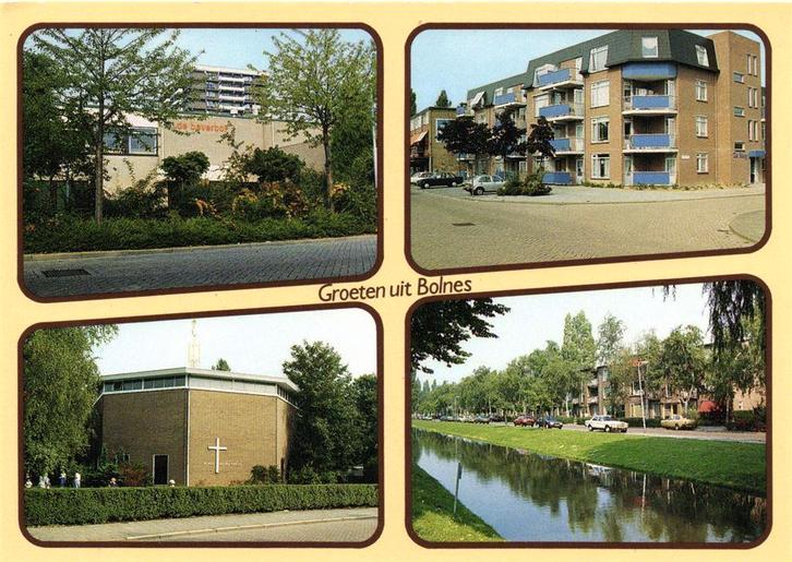 Groeten uit Bolnes - 4 afb dorp - ongelopen, Verzamelen, Ansichtkaarten | Nederland, Ongelopen, Noord-Brabant, Voor 1920, Ophalen of Verzenden