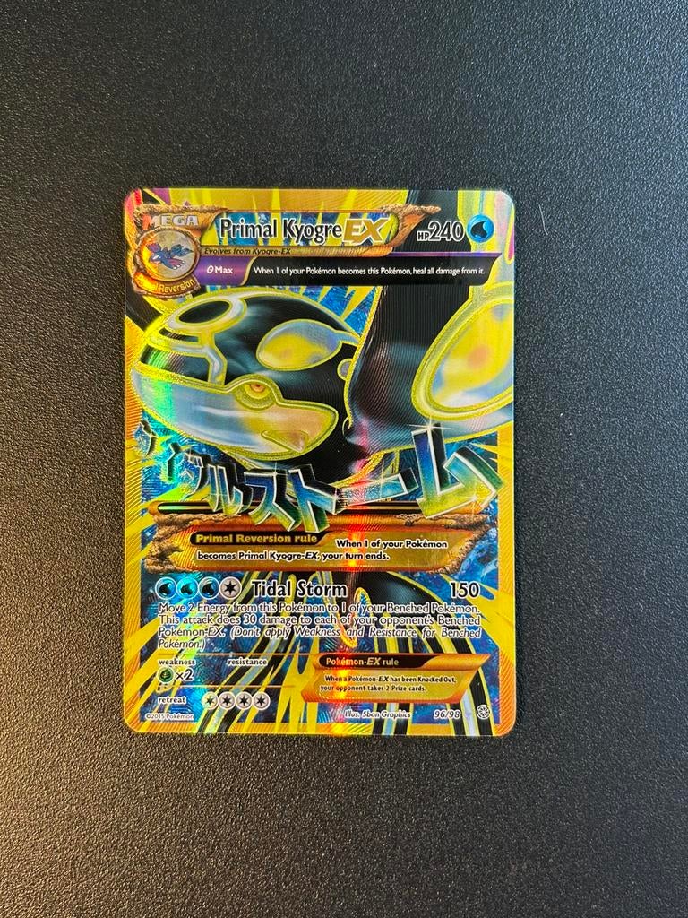 Pokemonkaart Primal Kyogre EX 96/98, Ophalen of Verzenden, Zo goed als nieuw