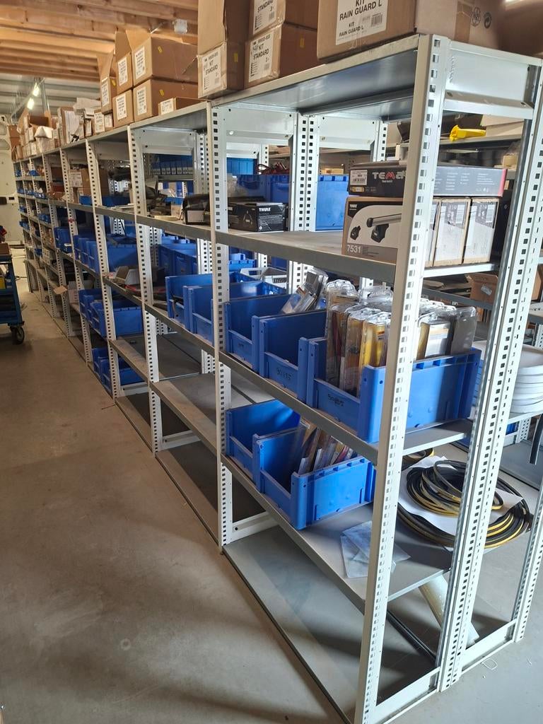 Magista legbordstelling 80 meter magazijnstelling, Ophalen