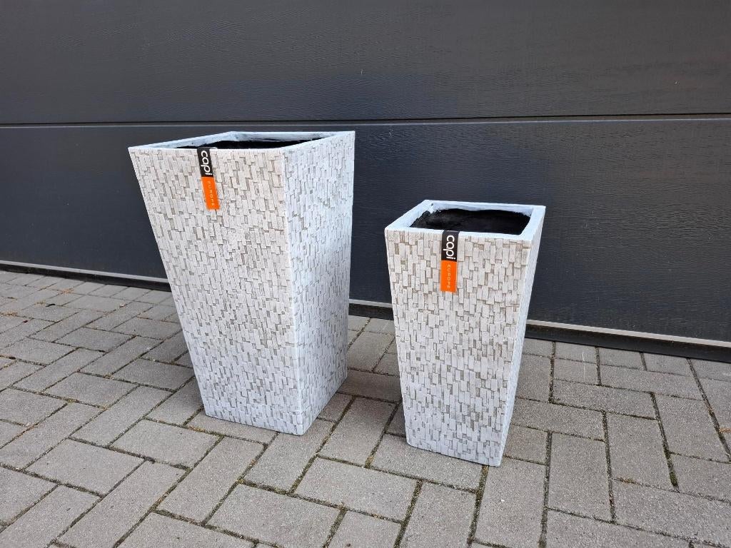 CAPI terraspotten set 2 stuks, Ophalen, Steen, Minder dan 30 cm, Vierkant