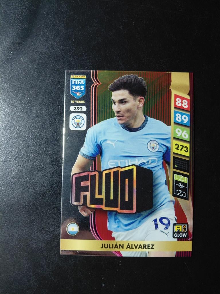 Julian alvarez (manchester city) panini fluo, Verzamelen, Ophalen of Verzenden, Nieuw, Buitenlandse clubs, Poster, Plaatje of Sticker