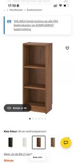 Billy Boekenkast - Bruin Walnootpatroon, Huis en Inrichting, Kasten | Boekenkasten, Ophalen, Met plank(en), Minder dan 50 cm, Zo goed als nieuw