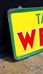 Groot horizontaal emaille reclamebord van Tabac Welta., Ophalen, Reclamebord, Gebruikt, .