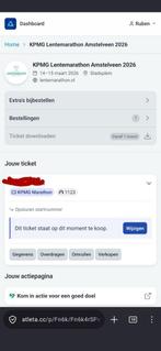 Marathon | Amstelveen Lentemarathon startbewijs | 15 maart, Eén persoon, Overige soorten