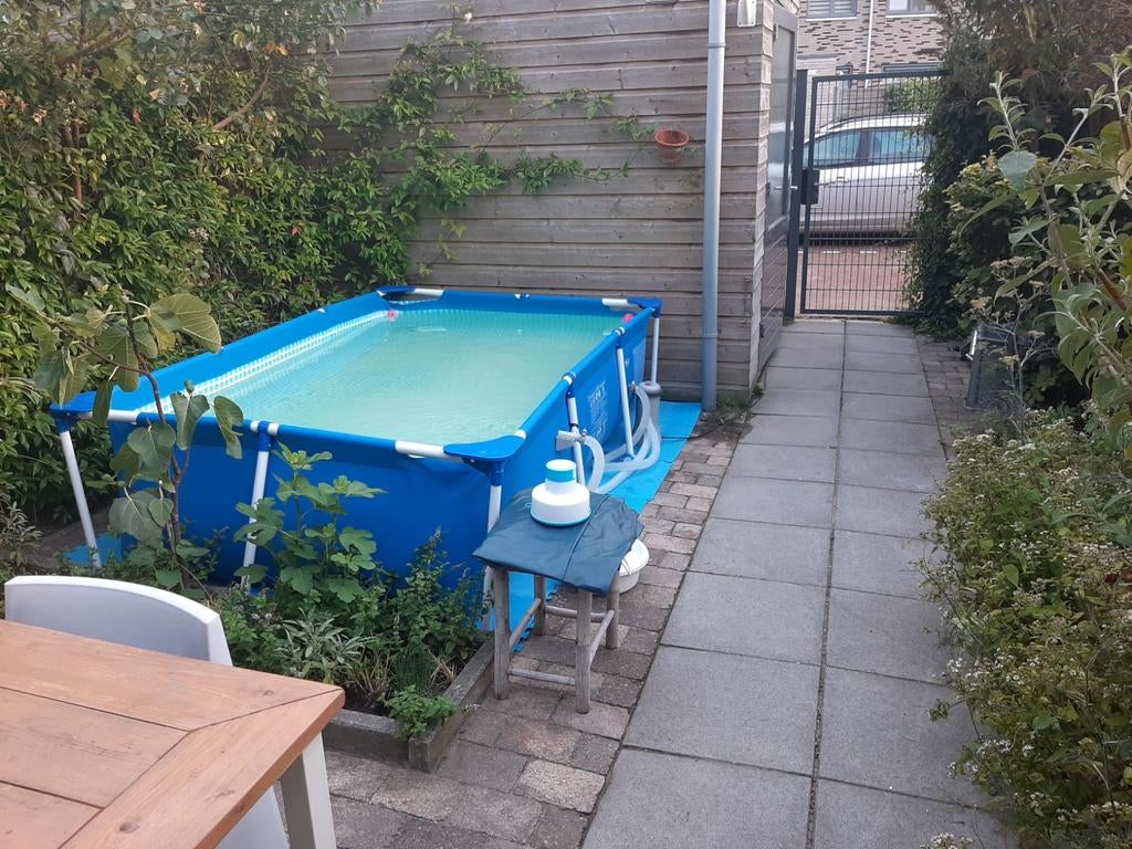 Intex Frame Zwembad 260x160x65 cm met filterpomp, Tuin en Terras, Zwembaden, Ophalen, Gebruikt, Opzetzwembad, 200 tot 400 cm