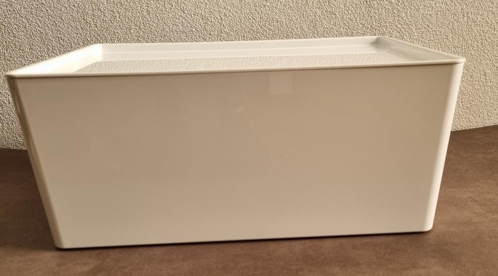 Opbergbox - doos met deksel Ikea Kuggis wit, Ophalen, Doos, Minder dan 35 cm, Minder dan 50 cm