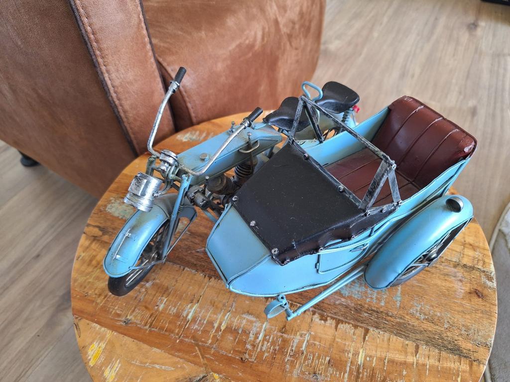 Motor met zijspan decoratie, Ophalen of Verzenden