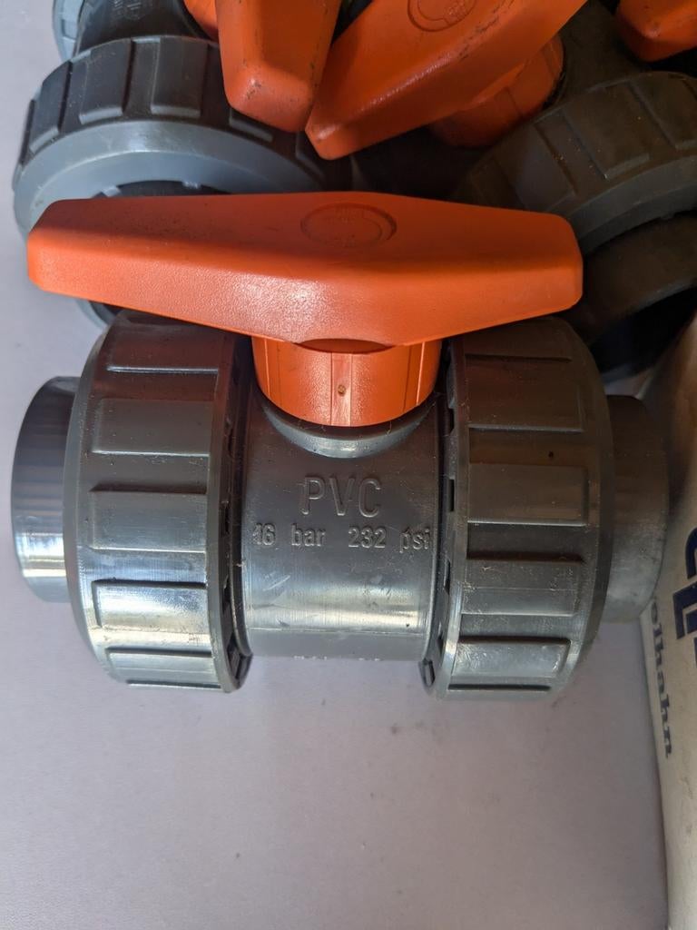 PVC Kogelkranen 40mm - 16 bar, Pvc, Overige typen, Nieuw, Ophalen of Verzenden
