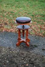 Antieke Pianokruk met lederen zitting, Ophalen, Gebruikt, In hoogte verstelbaar, Nvt
