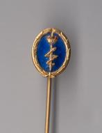 Zweden emaille Bliksem Kroon speldje, Verzamelen, Niet vindbaar, Niet vindbaar, Nederland, Embleem of Badge