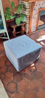 Poef met hoes, Ophalen, Gebruikt, 50 tot 75 cm, Leer