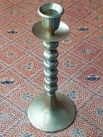 Mooie antieke Engelse kandelaar van koper en ijzer 25 cm., Antiek en Kunst, Antiek | Kandelaars, Ophalen of Verzenden, Koper of Brons