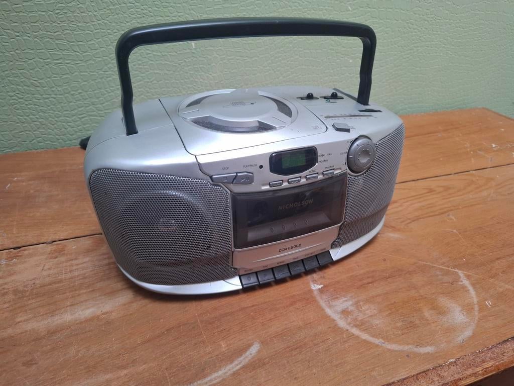 Nicholson draagbare radio/cd/cassettespeler, Overige merken, Gebruikt, Draagbaar, Ophalen of Verzenden