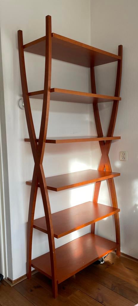 Houten Boekenkast met Meerdere Planken, Ophalen, Met plank(en), Gebruikt, 50 tot 100 cm