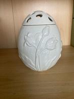 Villeroy & Boch Vaas Ei Wit met Reliëf Bloemen, Ophalen of Verzenden