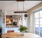 Hanglamp met 4 lampen, Ophalen, Zo goed als nieuw, Hout, 50 tot 75 cm