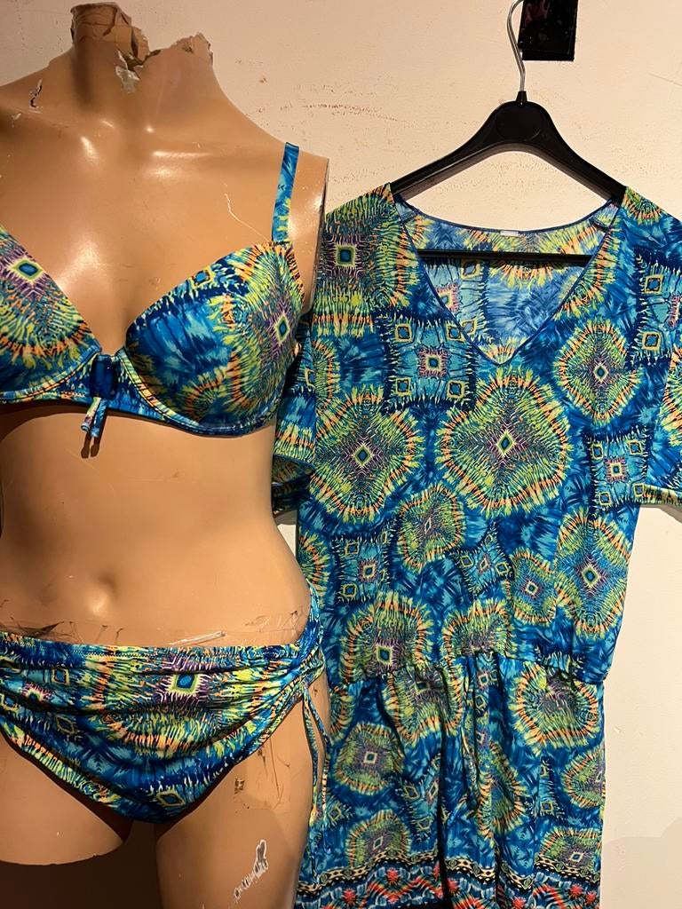 ANTIGEL bikini maat L 4 Cup C & jurk origineel zgan, Kleding | Dames, Badmode en Zwemkleding, Blauw, G, Ophalen of Verzenden, Zo goed als nieuw